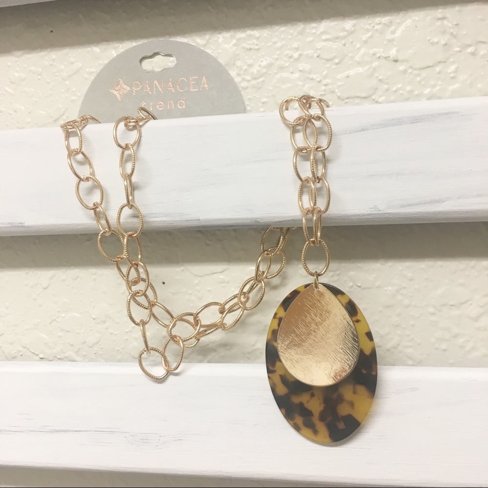 Panacea leopard print necklace